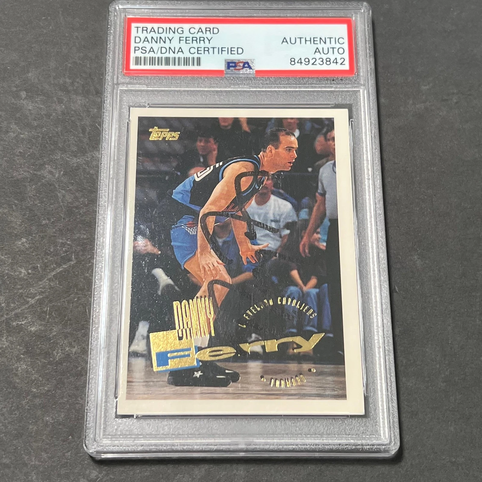 1995-96 Topps #203 Danny Ferry Signed Card AUTO PSA Slabbed Cavs