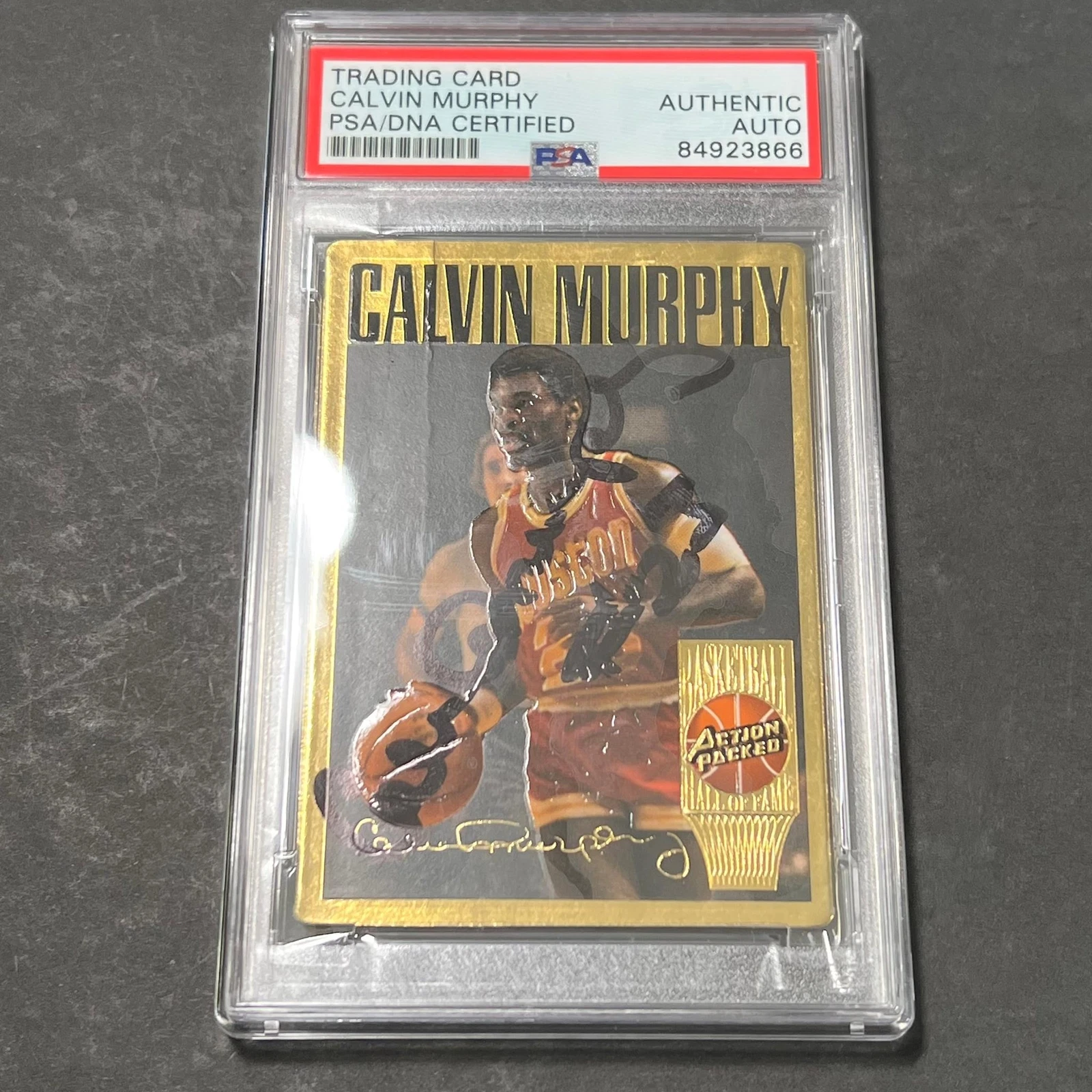 1994 NBA Properties Action Packed Calvin Murphy Signed Card AUTO PSA Slabbed Roc