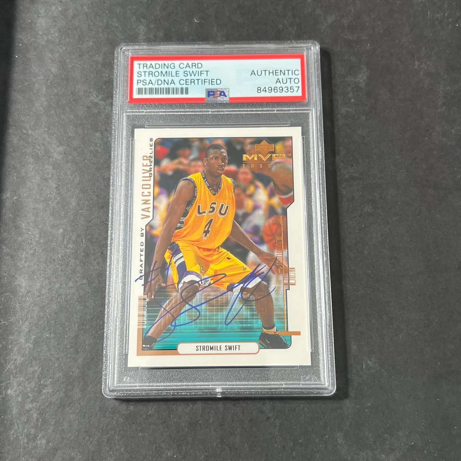 1999-00 Upperdeck MVP Rookie #194 Stromile Swift Signed Card PSA Slabbed Auto Ti