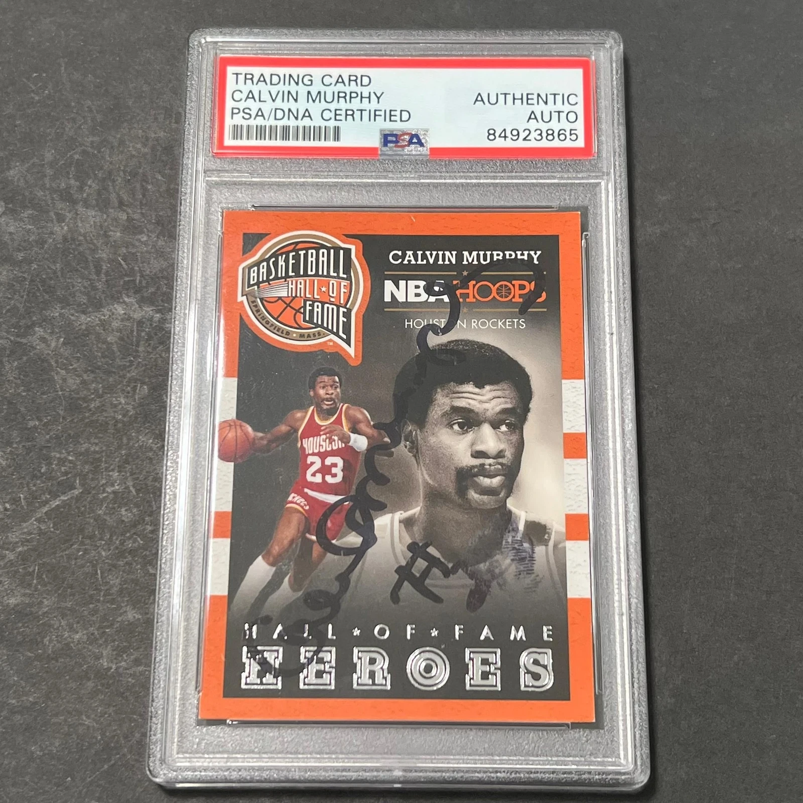 Panini NBA Hoops #7 Calvin Murphy Signed Card AUTO PSA Slabbed Rockets