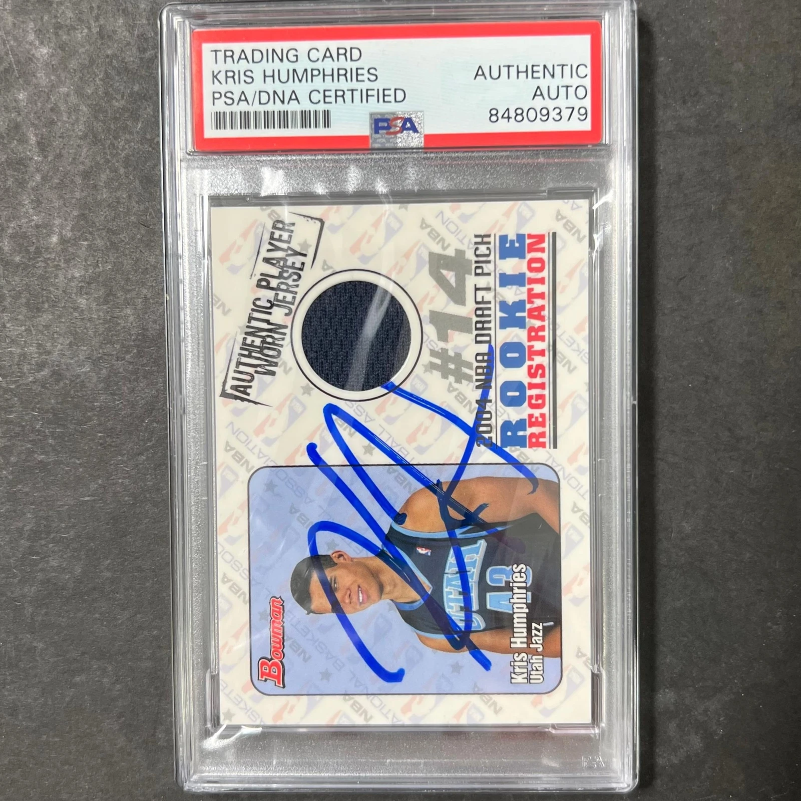 2004 Topps Bowman #ROR-HK Kris Humphries Signed Card AUTO PSA Slabbed Mavericks