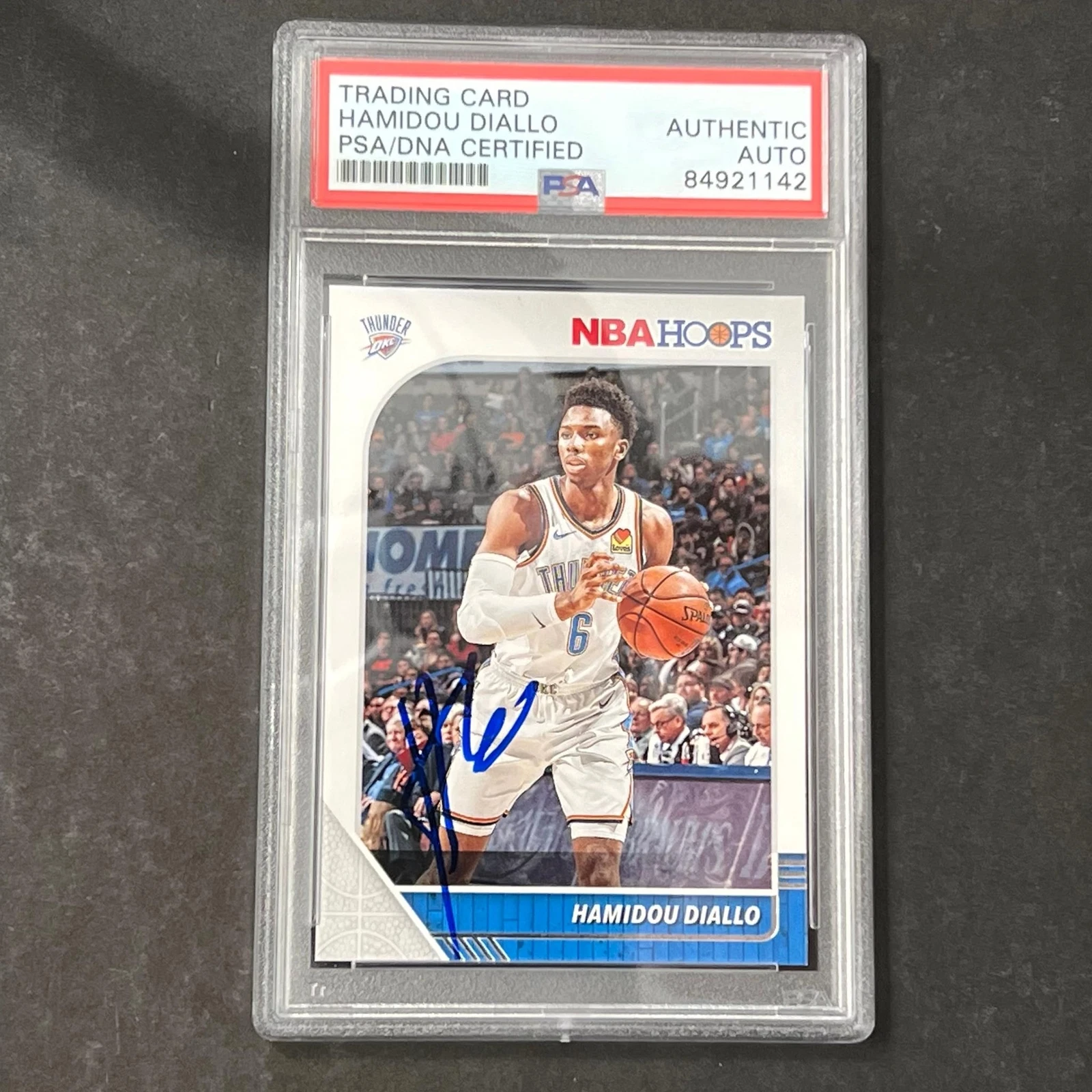 2019-2020 Panini NBA Hoops #131 Hamidou Diallo Signed Card AUTO PSA Slabbed RC T