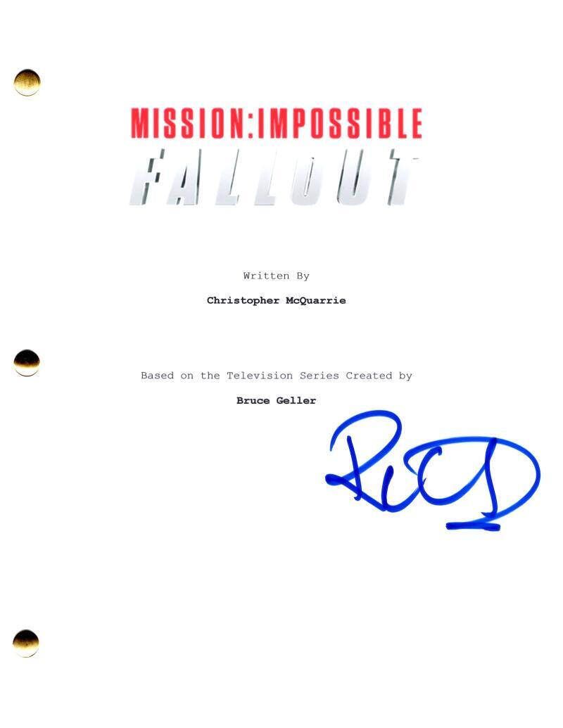 Rebecca Ferguson Signed Autograph Mission Impossible Fallout Full Movie Script