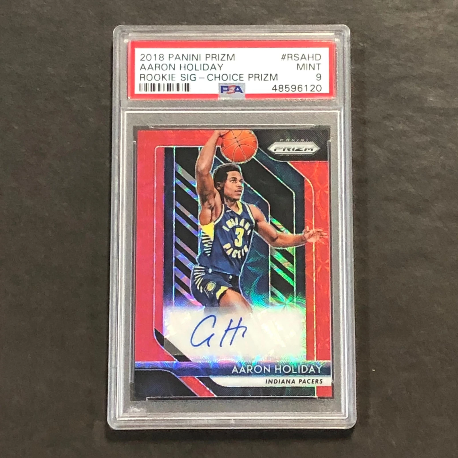 2018 Panini Prizm Aaron Holiday Rookie Signatures Choice Prizm # RSAHD PSA MINT