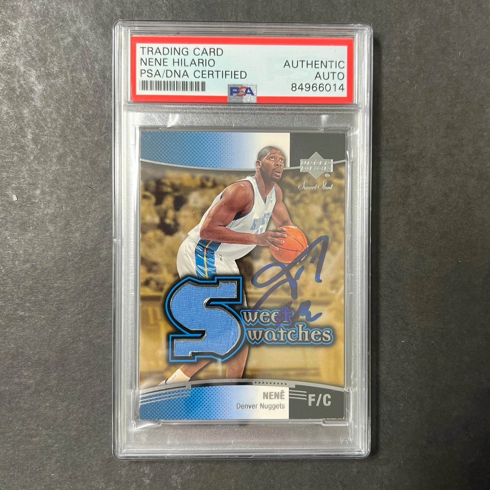 2004 Upper Deck Sweet Watches #SW-NH Nene Hilario Signed AUTO PSA Slabbed Nugget