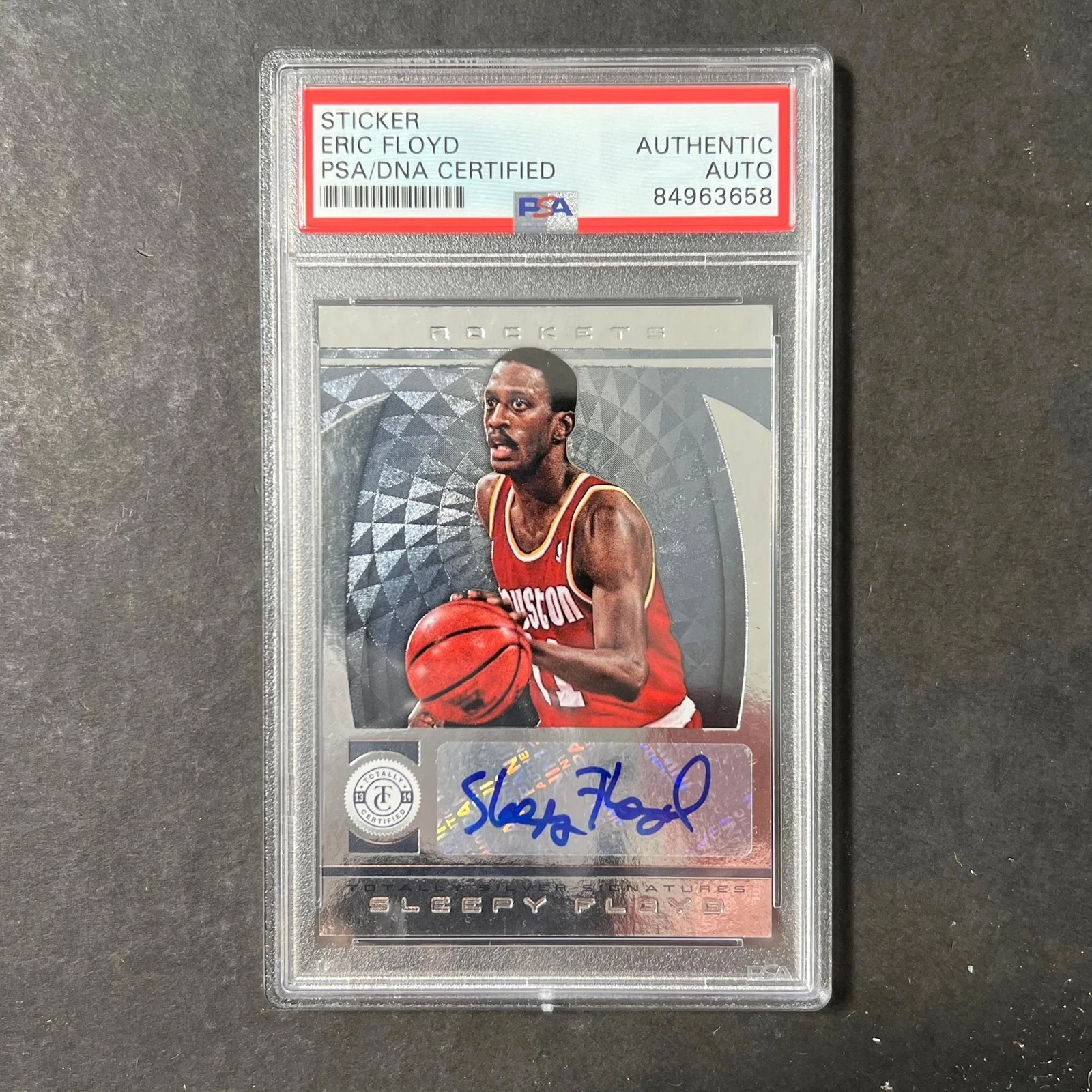 2013-14 Panini Totally Certified #18 Eric Sleepy Floyd Signed Card AUTO PSA Slab