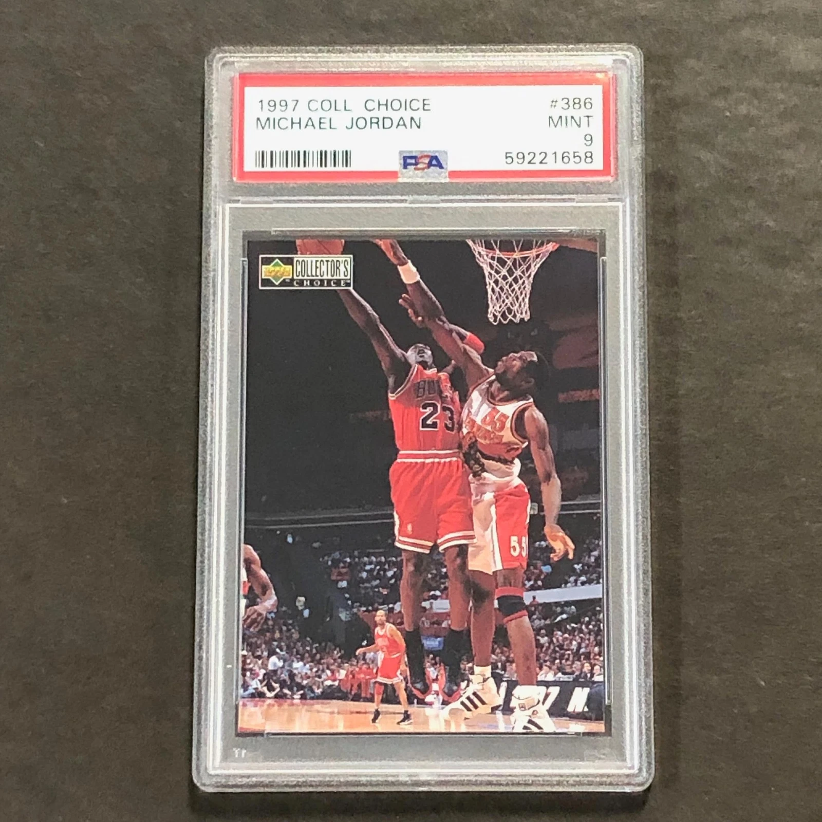 1996 Collectors Choice #386 Michael Jordan PSA MINT 9 Bulls