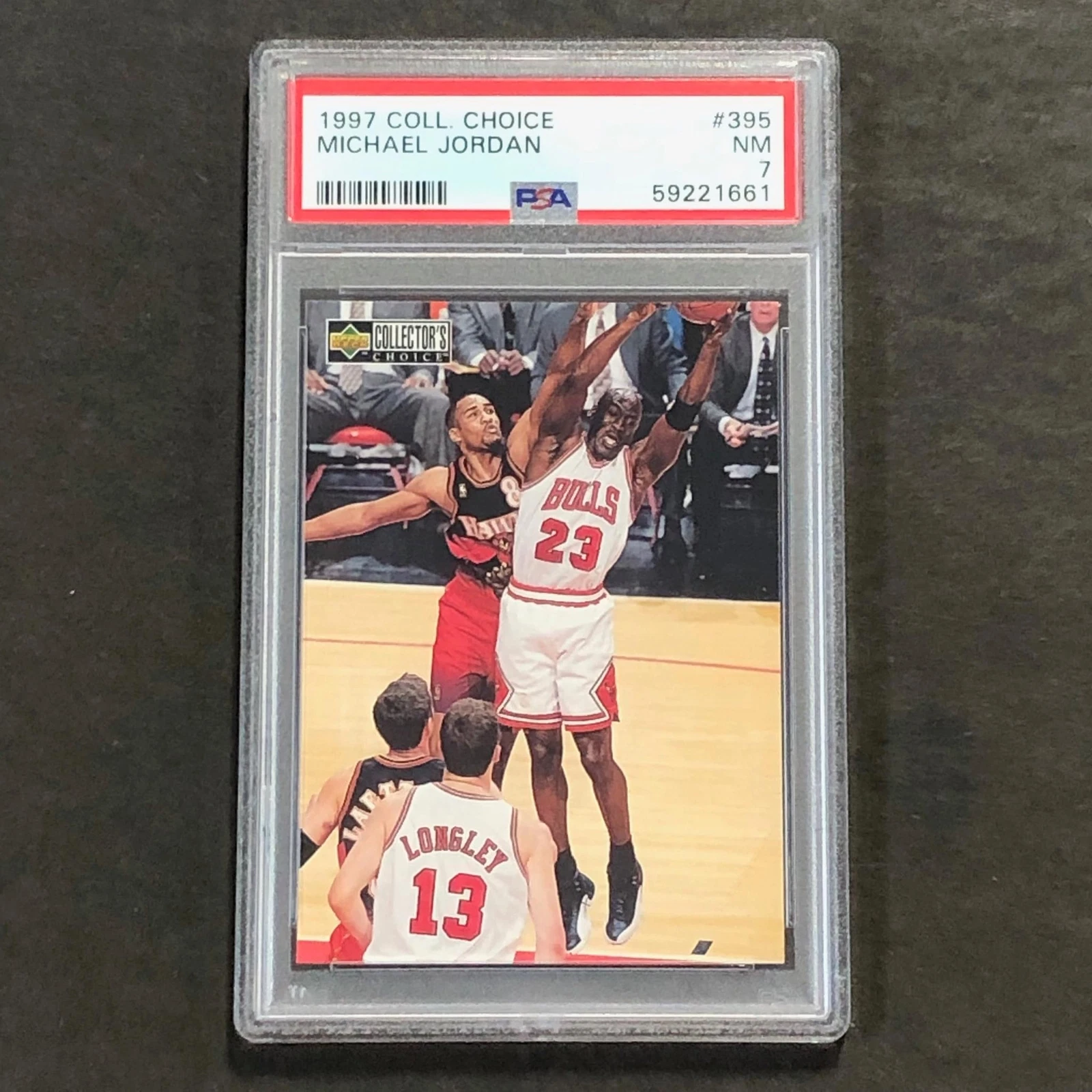 1997 Collectors Choice #395 Michael Jordan PSA NM-MT 7 Bulls