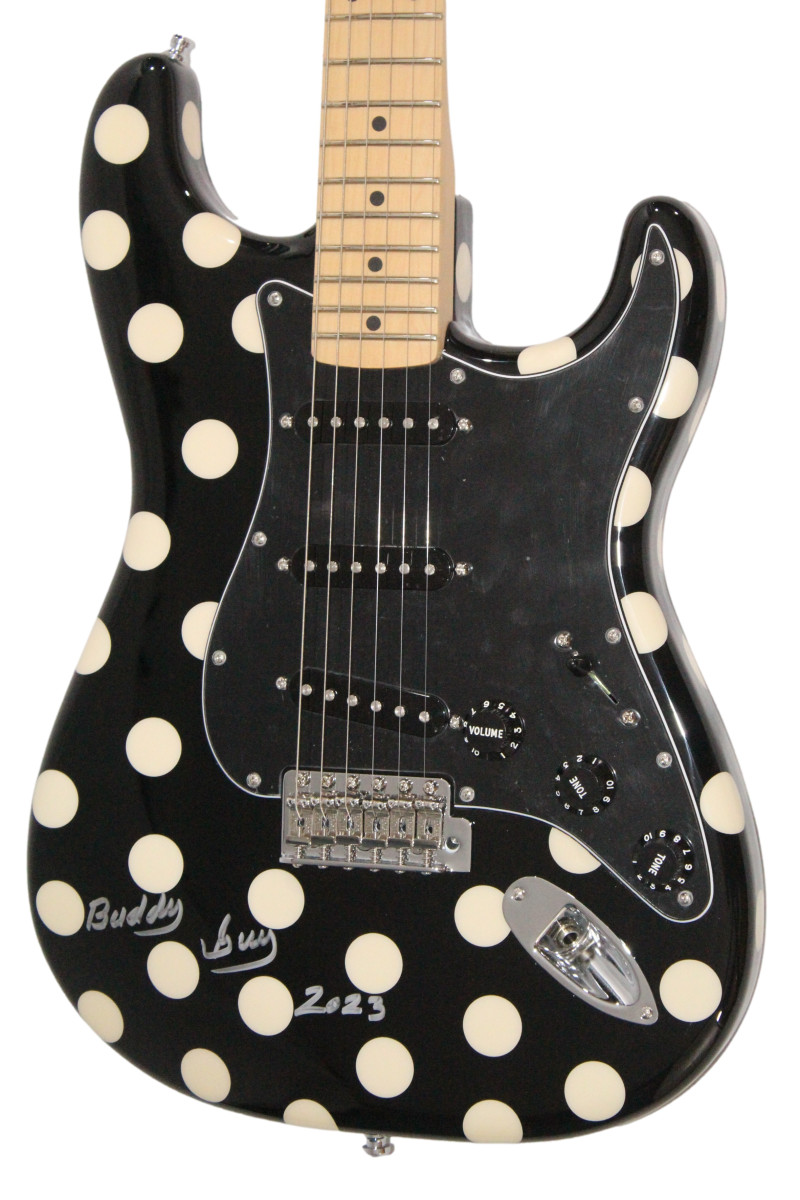 Buddy Guy Signed Autograph Signature Polka Dot Model Fender Guitar - Beckett COA