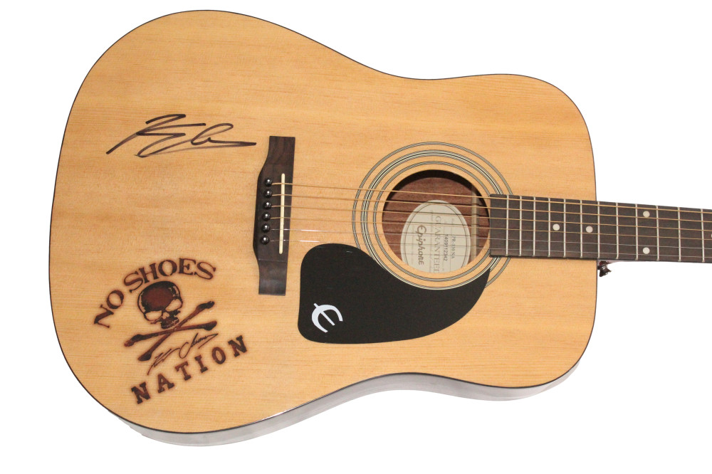 Kenny Chesney Signed Autograph No Shoes Nation Epiphone Acoustic Guitar Beckett