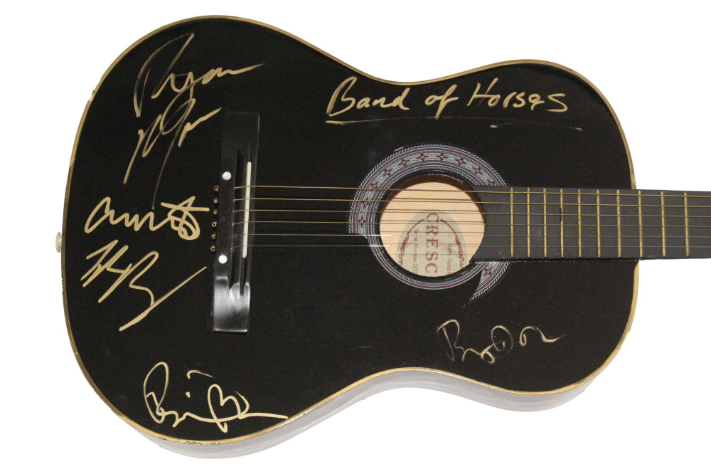 Band of Horses x5 Signed Autograph Acoustic Guitar - Ben Bridwell +4 w/ JSA COA