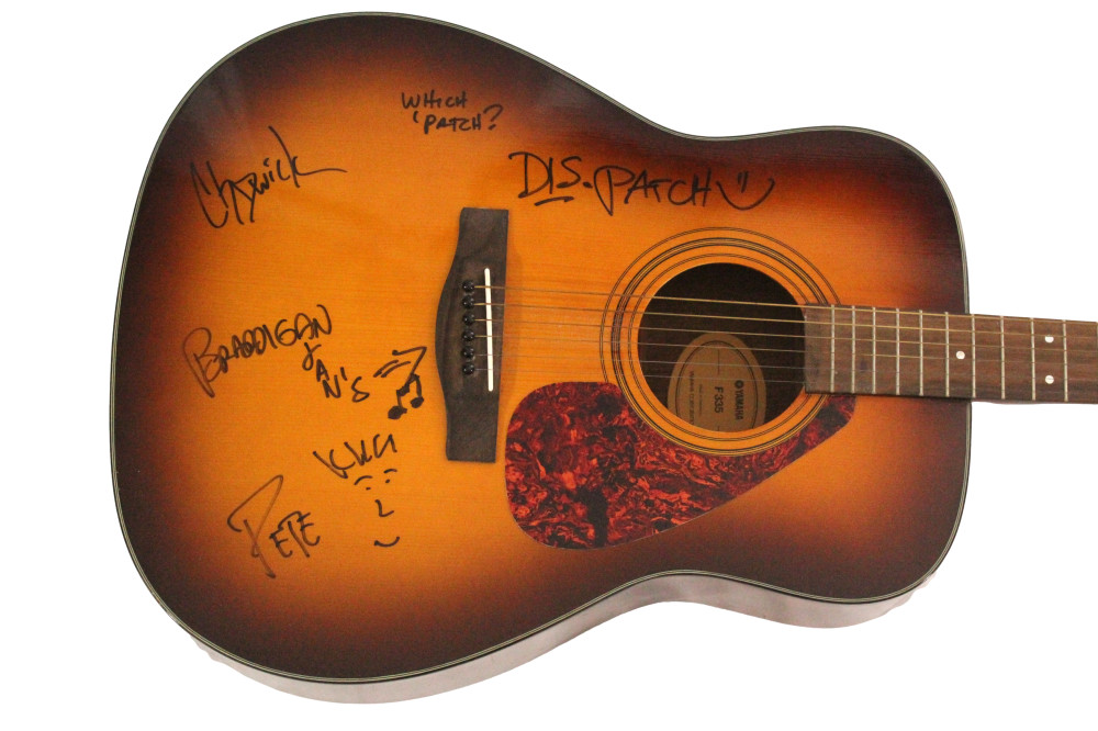 Dispatch Band x3 Signed Autograph Acoustic Guitar - Amazing Inscriptions JSA COA