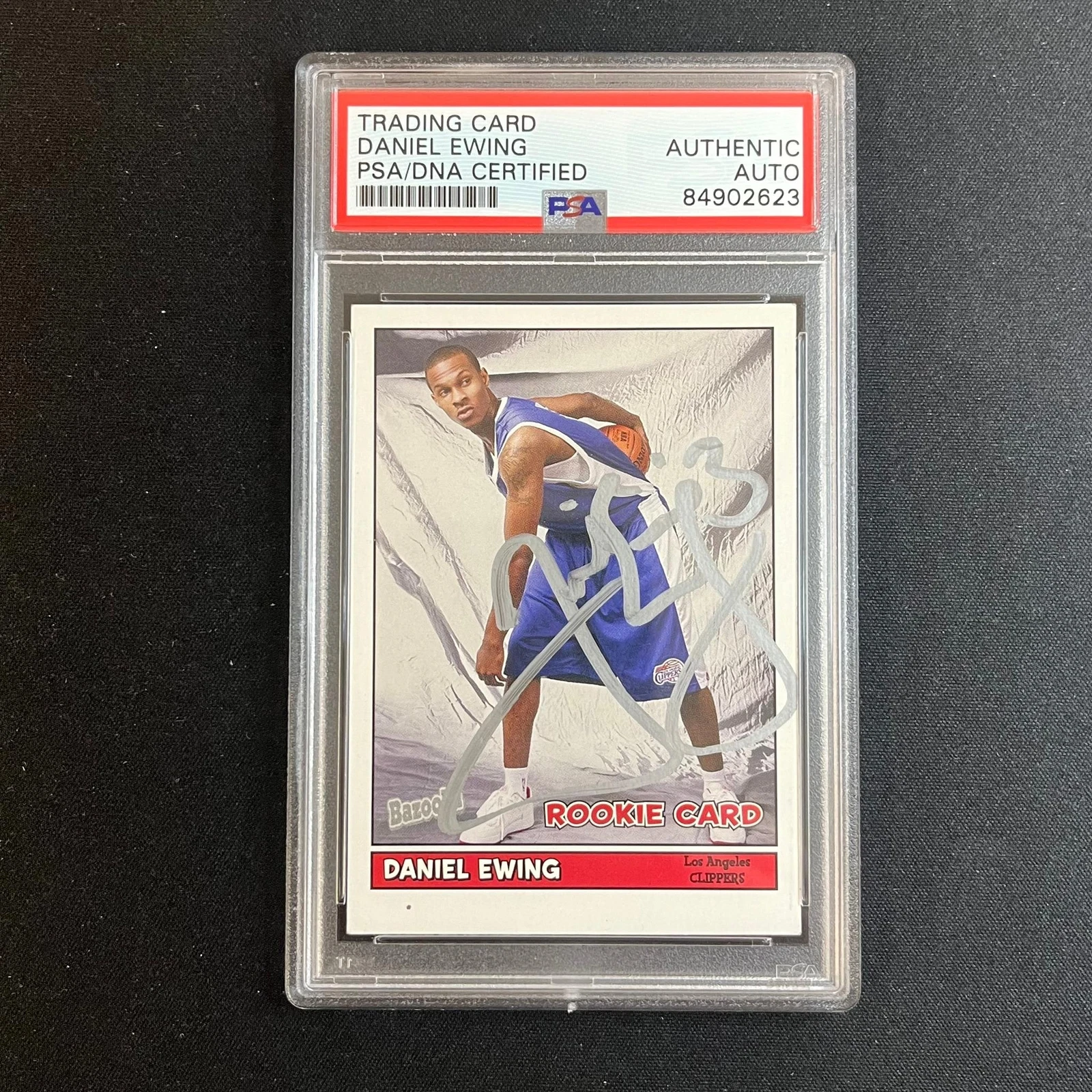 2005-06 Topps Bazooka Rookie Card #172 Daniel Ewing Signed Card PSA Slabbed Clip