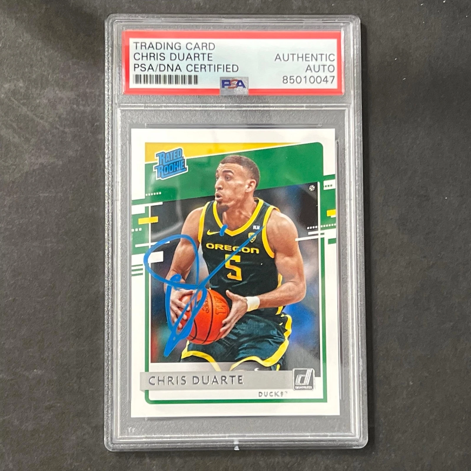 2021-22 Panini Chronicles Draft Picks #43 Chris Duarte Signed Card AUTO 10 PSA s