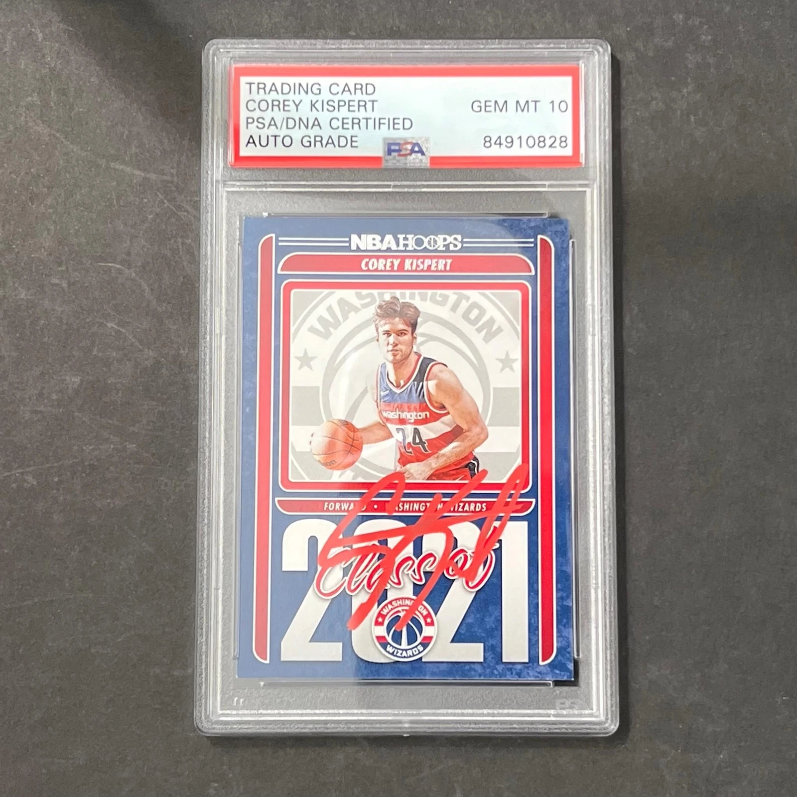 2021-22 Panini Hoops #8 COREY KISPERT Signed Card Auto 10 PSA Slabbed RC Gonzaga