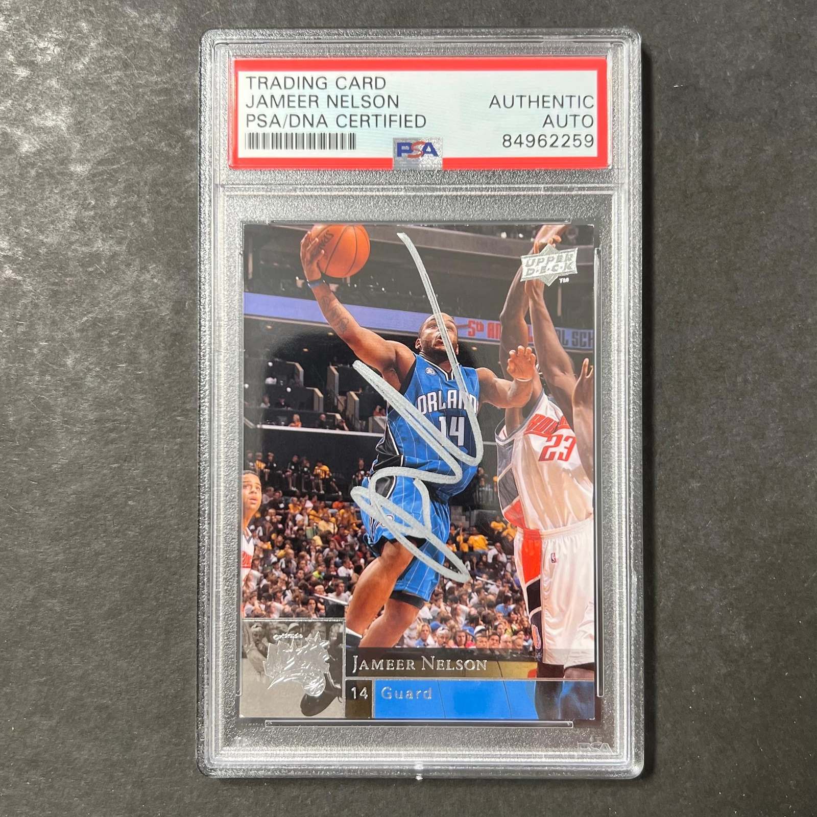 2009-10 Upper Deck #143 JAMEER NELSON Signed Card AUTO PSA Slabbed Magic