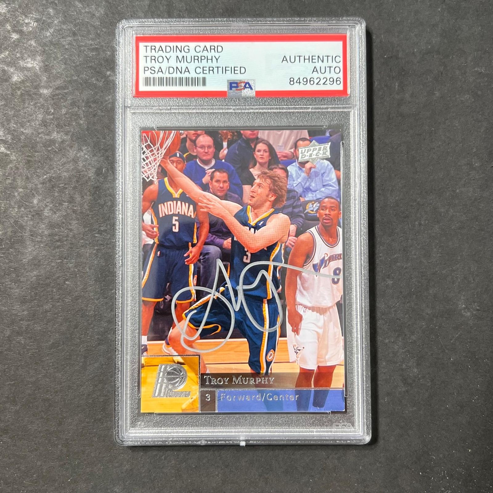 2009-10 Upper Deck #70 Troy Murphy Signed Card AUTO PSA Slabbed Pacers