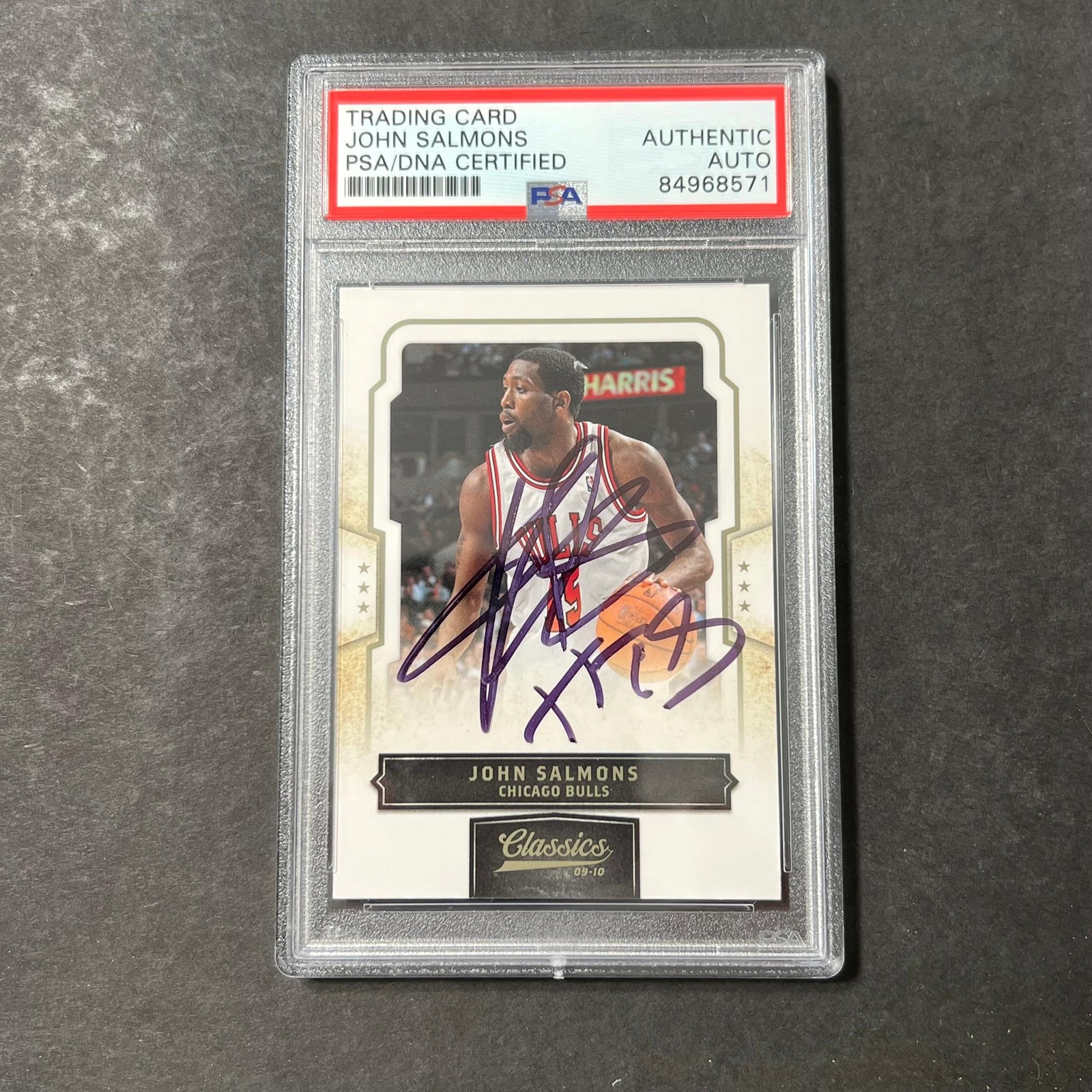 2009-10 Panini #37 John Salmons Signed Card AUTO PSA Slabbed Bulls