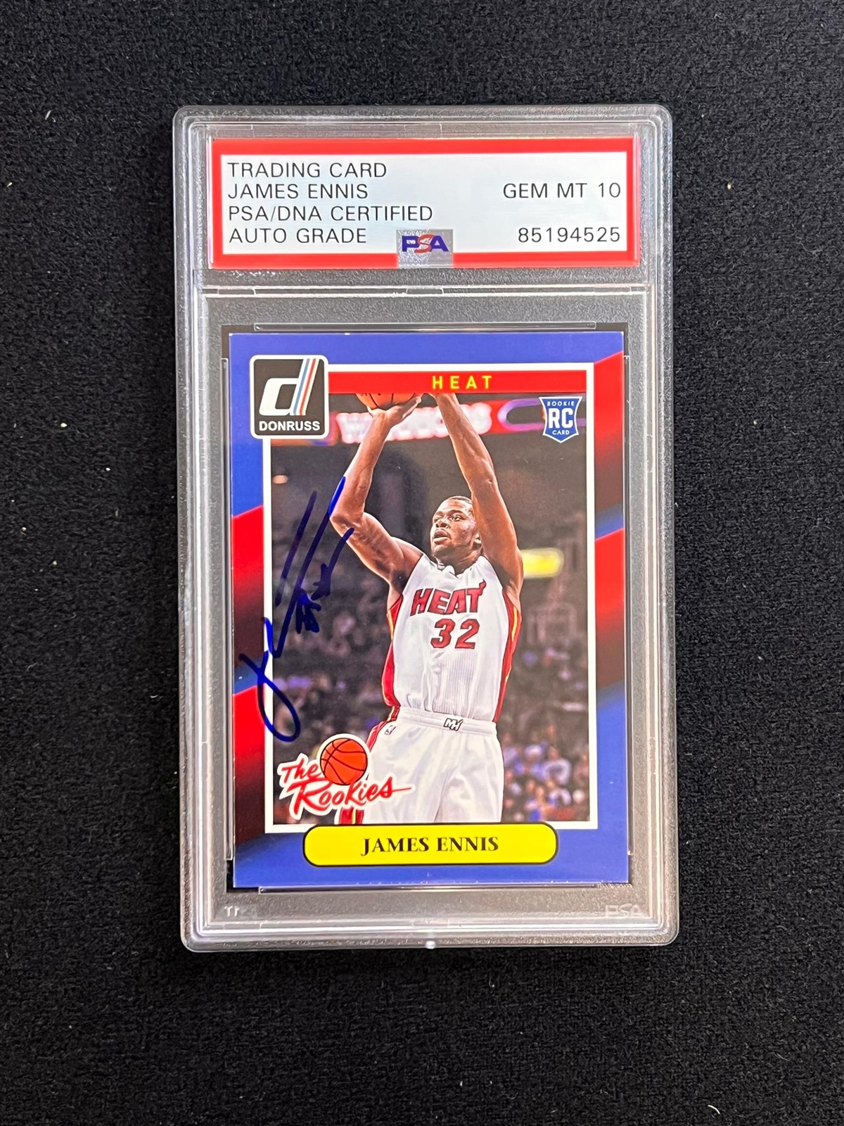 2014-15 Panini Donruss #27 JAMES ENNIS Signed Card AUTO 10 PSA Slabbed RC Heat