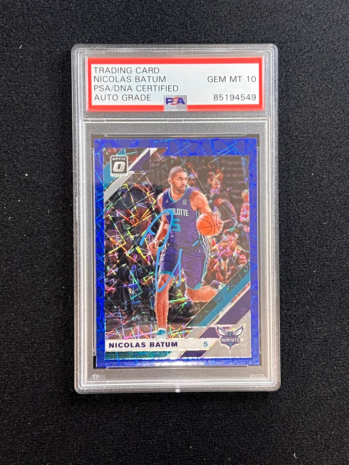 Copy of 2019-20 Panini Donruss Optic #24 Nicolas Batum Signed Card AUTO PSA Slab