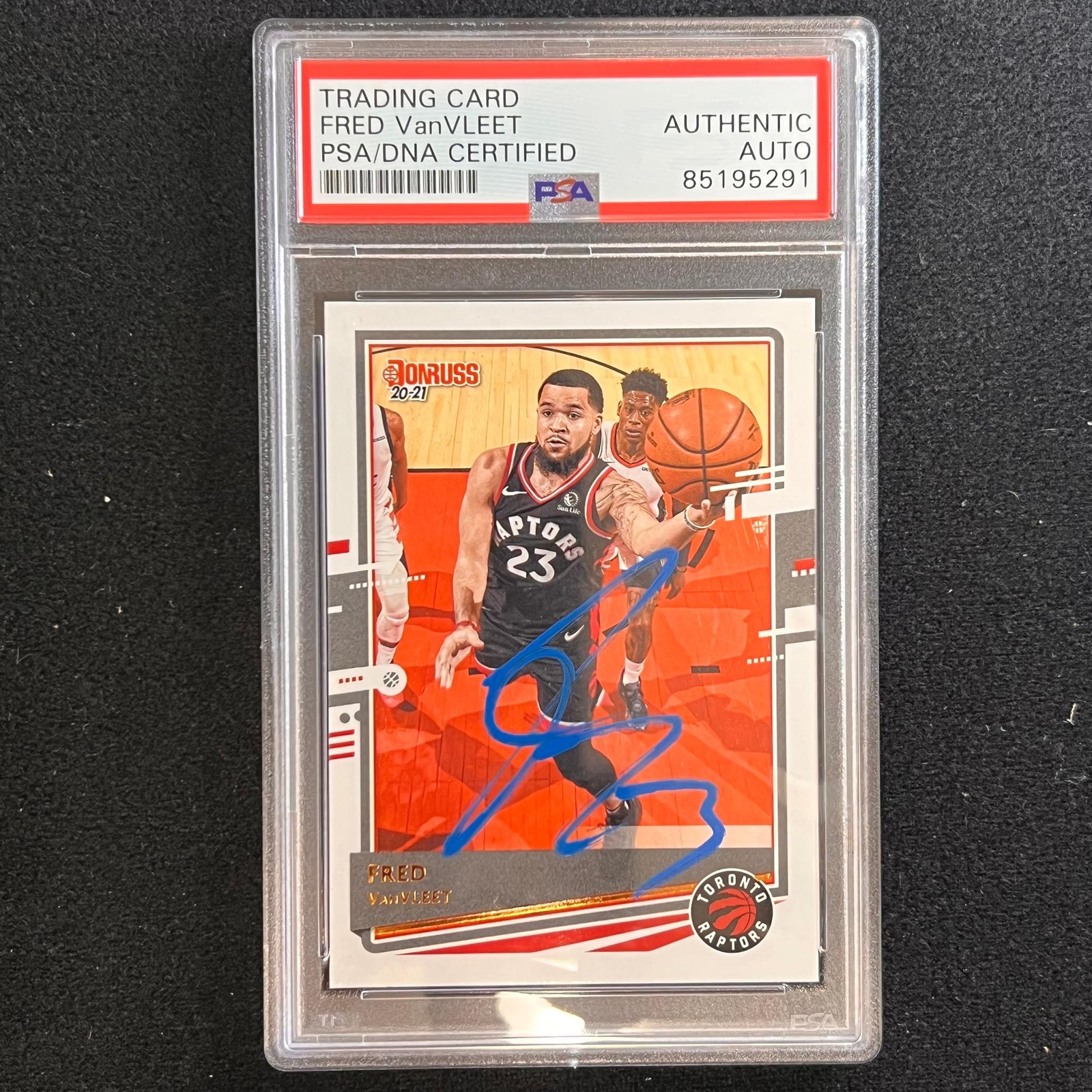 2019-20 Panini Donruss #9 Fred VanVleet Signed Card AUTO PSA Slabbed Raptors