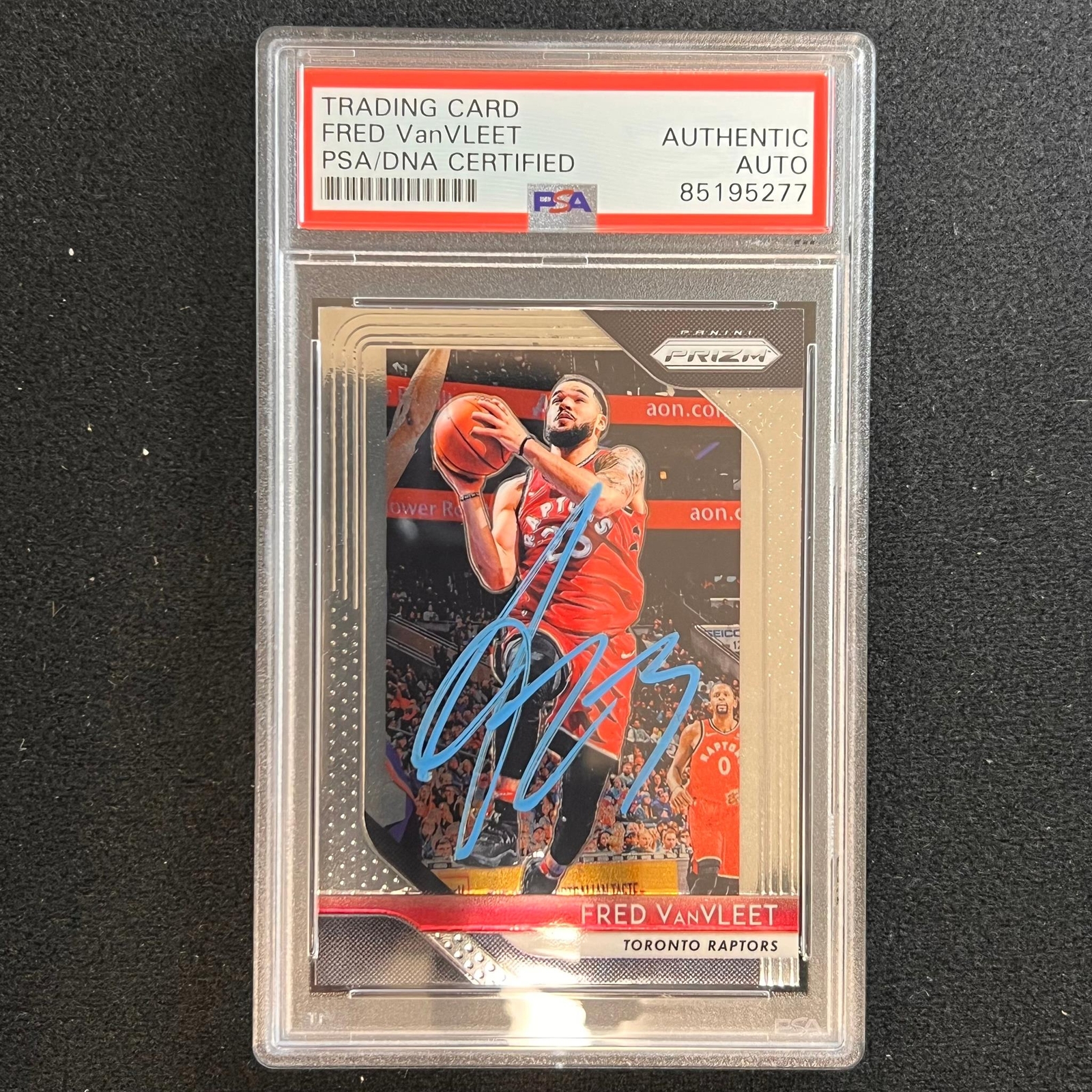 2018-19 Panini Prizm #103 Fred VanVleet Signed Card AUTO PSA Slabbed Raptors