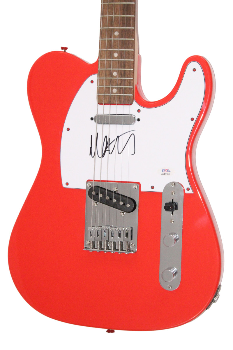Matt Healy the 1975 Signed Autograph Red Fender Telecaster Guitar w/ PSA COA