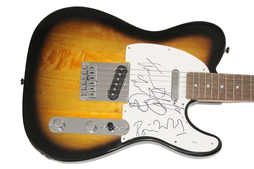Charlie Watts & Ronnie Wood Signed Autograph Guitar The Rolling Stones - JSA COA