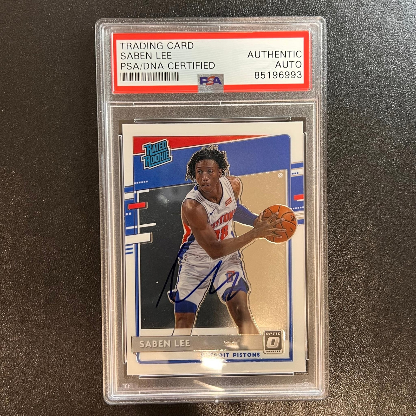 2020-21 Panini Donruss Optic Rated Rookie #191 Saben Lee Signed Card AUTO PSA Sl