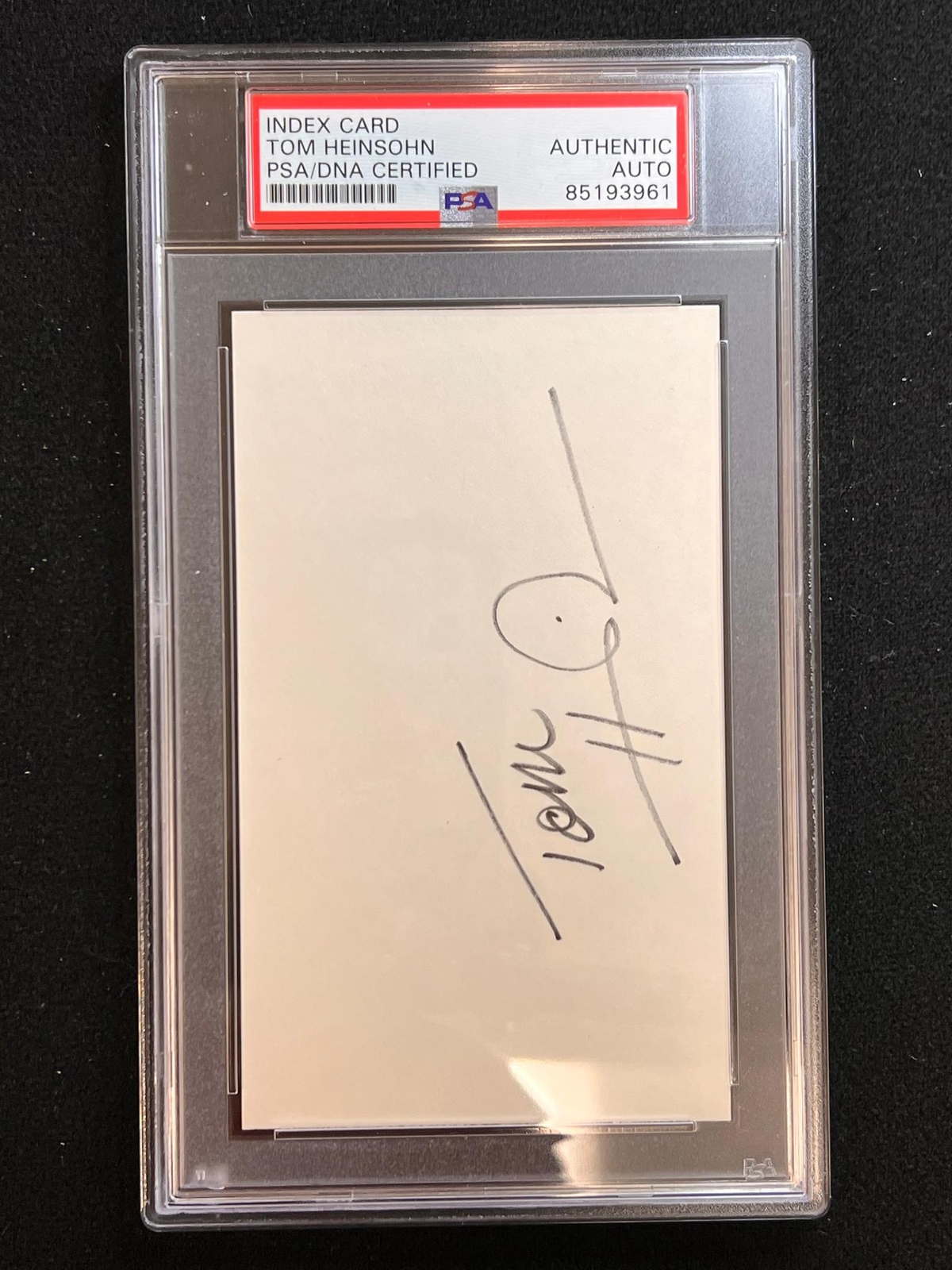 TOM HEINSOHN SIGNED CUT AUTO PSA/DNA SLABBED CELTICS COLLECTIBLE MEMORABILIA