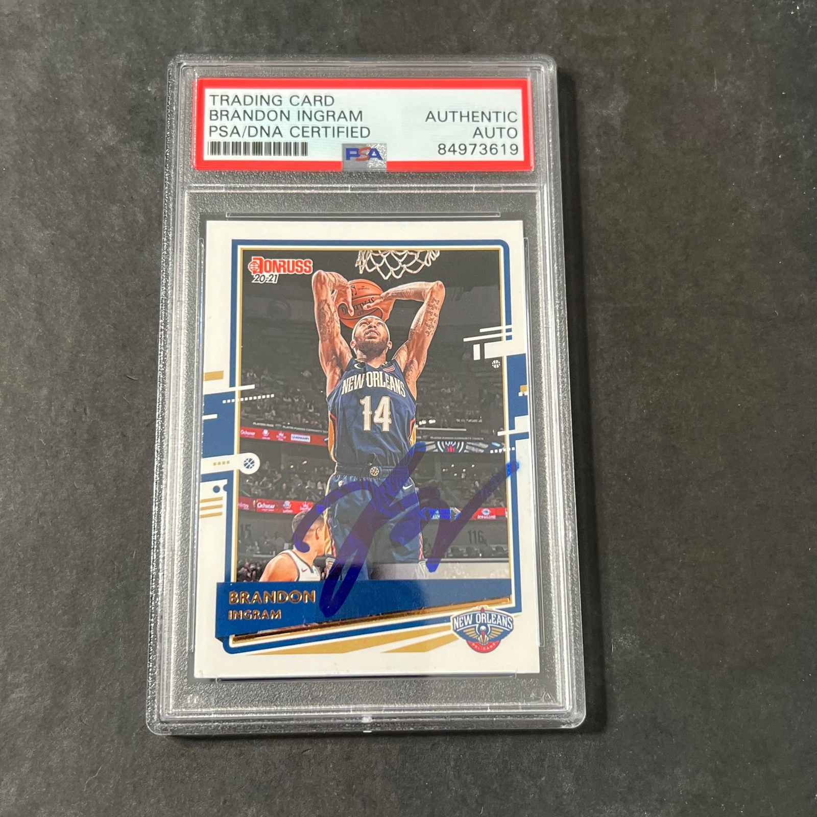 2020-21 Panini Donruss Optic #154 Brandon Ingram Signed Card AUTO PSA Slabbed Pe