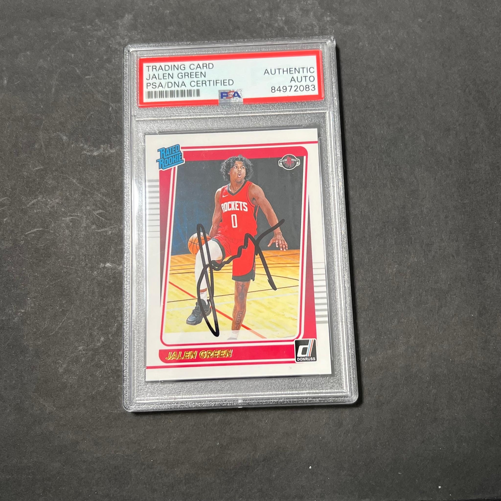 2021 Donruss Rated Rookie #209 Jalen Green Signed card PSA Slabbed Auto Rockets