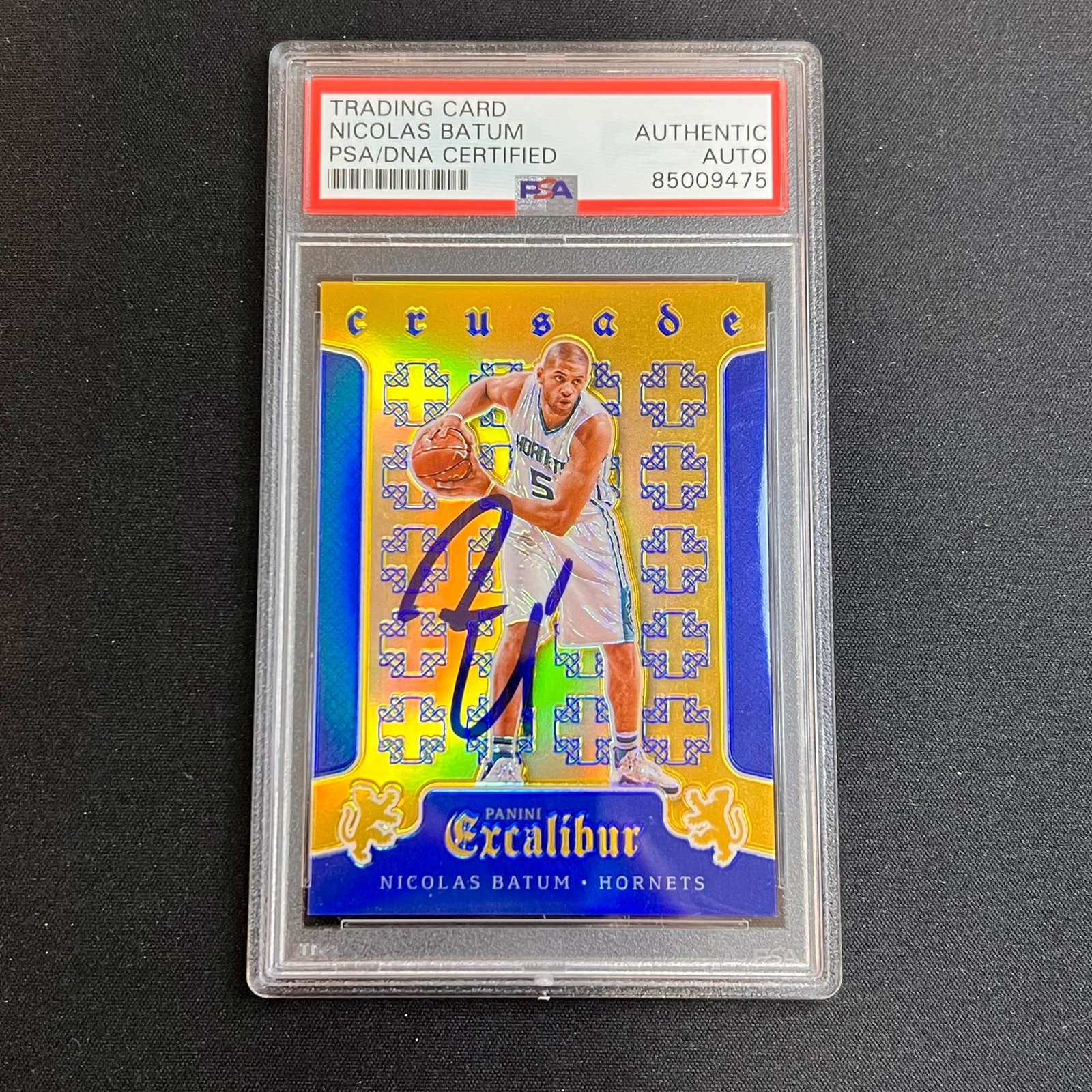 2015-16 Panini Excalibur #56 173/199 Nicolas Batum Signed Card AUTO PSA Slabbed