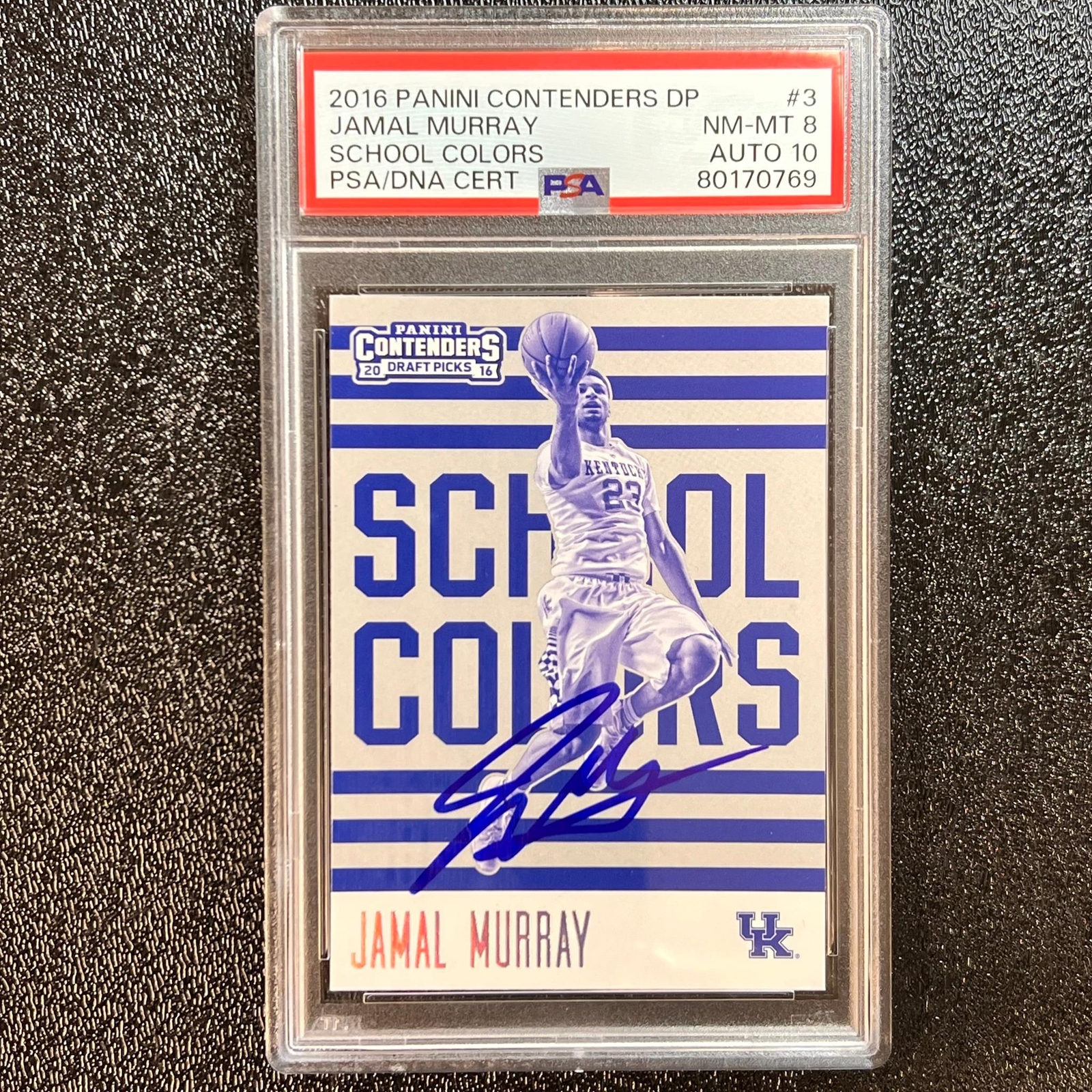 2016 Panini Contenders Draft Picks School Colors #3 Jamal Murray Signed NM-MT 8