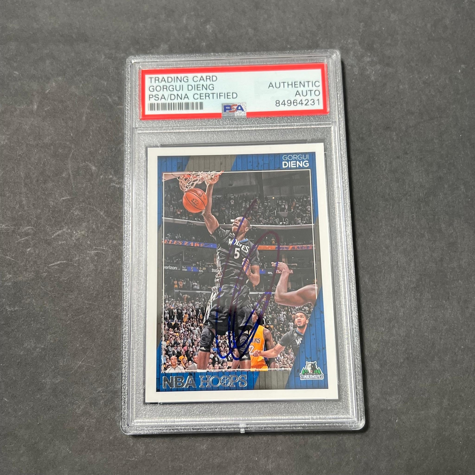 2016-17 Panini Hoops #245 Gorgui Dieng Signed Card AUTO PSA Slabbed Minnesota Ti
