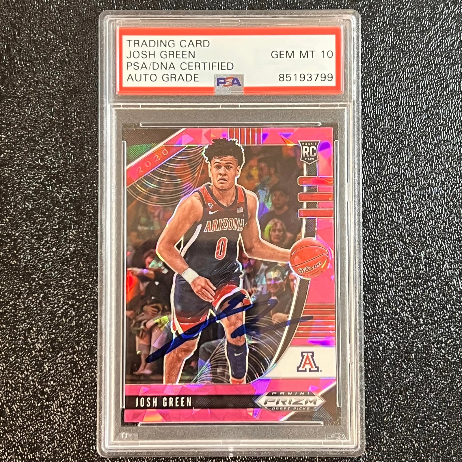 2020-21 Panini Prizm Draft Pick #61 Josh Green Signed Card Auto 10 PSA Slabbed R