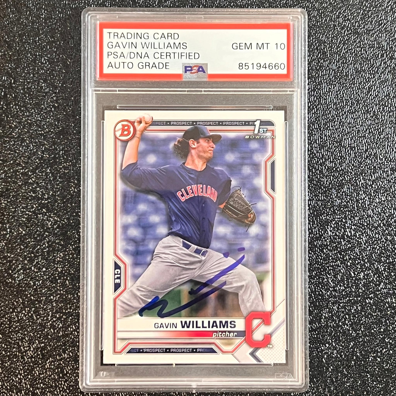 2022 Topps Bowman #BD-93 Gavin Williams Signed Card PSA Slabbed Auto 10 Clevelan
