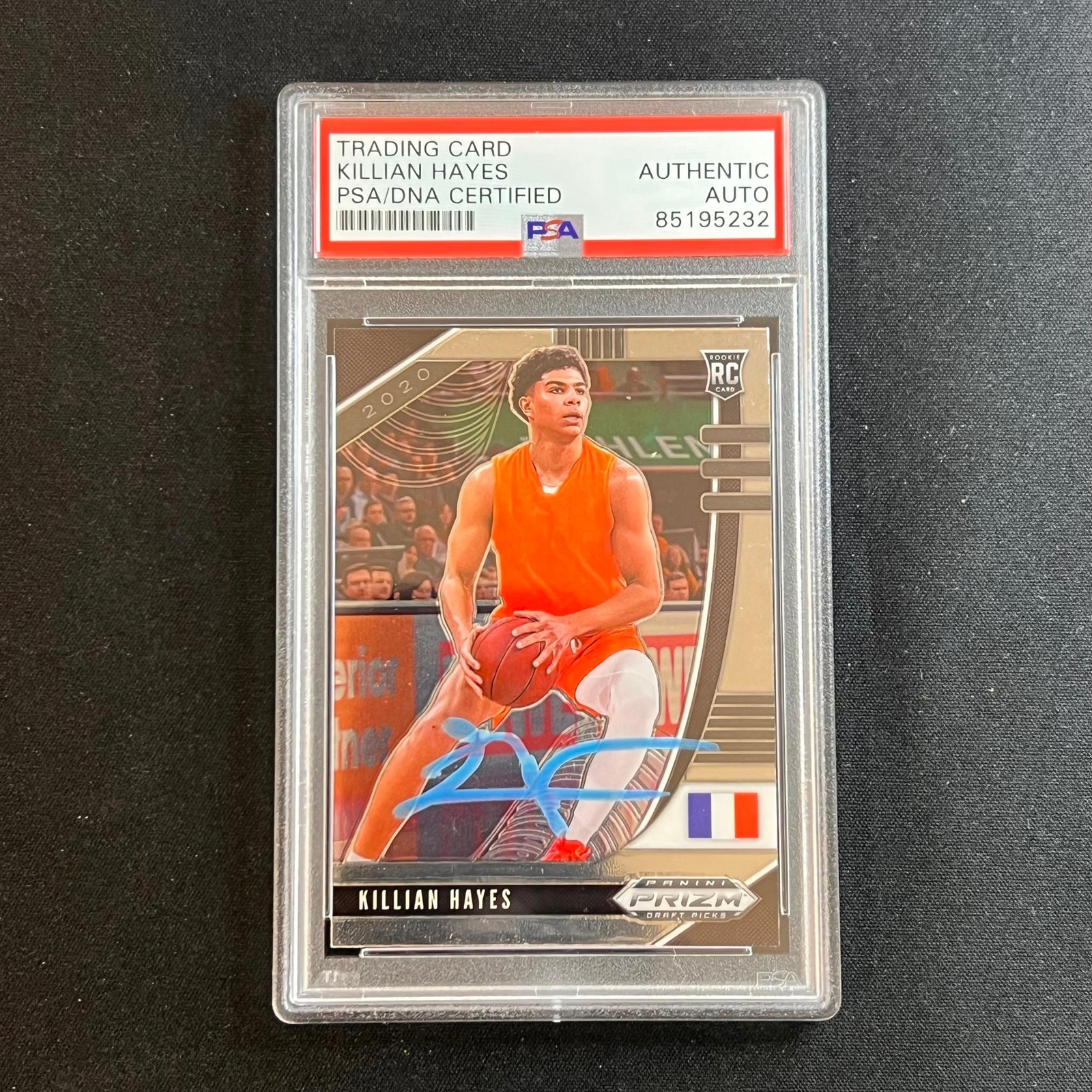 2020-21 Panini Prizm Draft Picks #52 Killian Hayes Signed Card AUTO PSA Slabbed