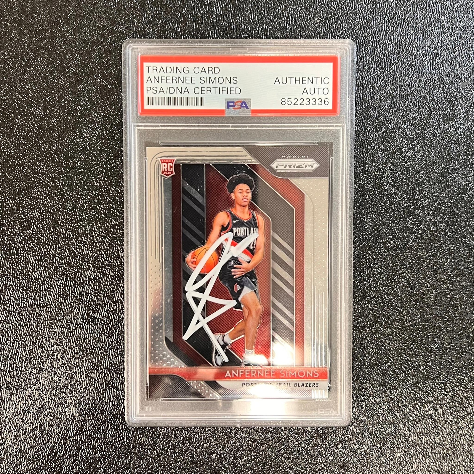 2018 Panini Prizm #61 ANFERNEE SIMONS Signed Rookie Card AUTO PSA Slabbed RC Bla