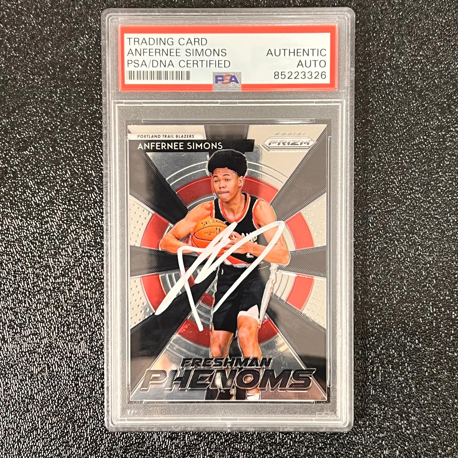 2018-19 Panini Prizm Freshman Phenoms #2 ANFERNEE SIMONS Signed Rookie Card AUTO