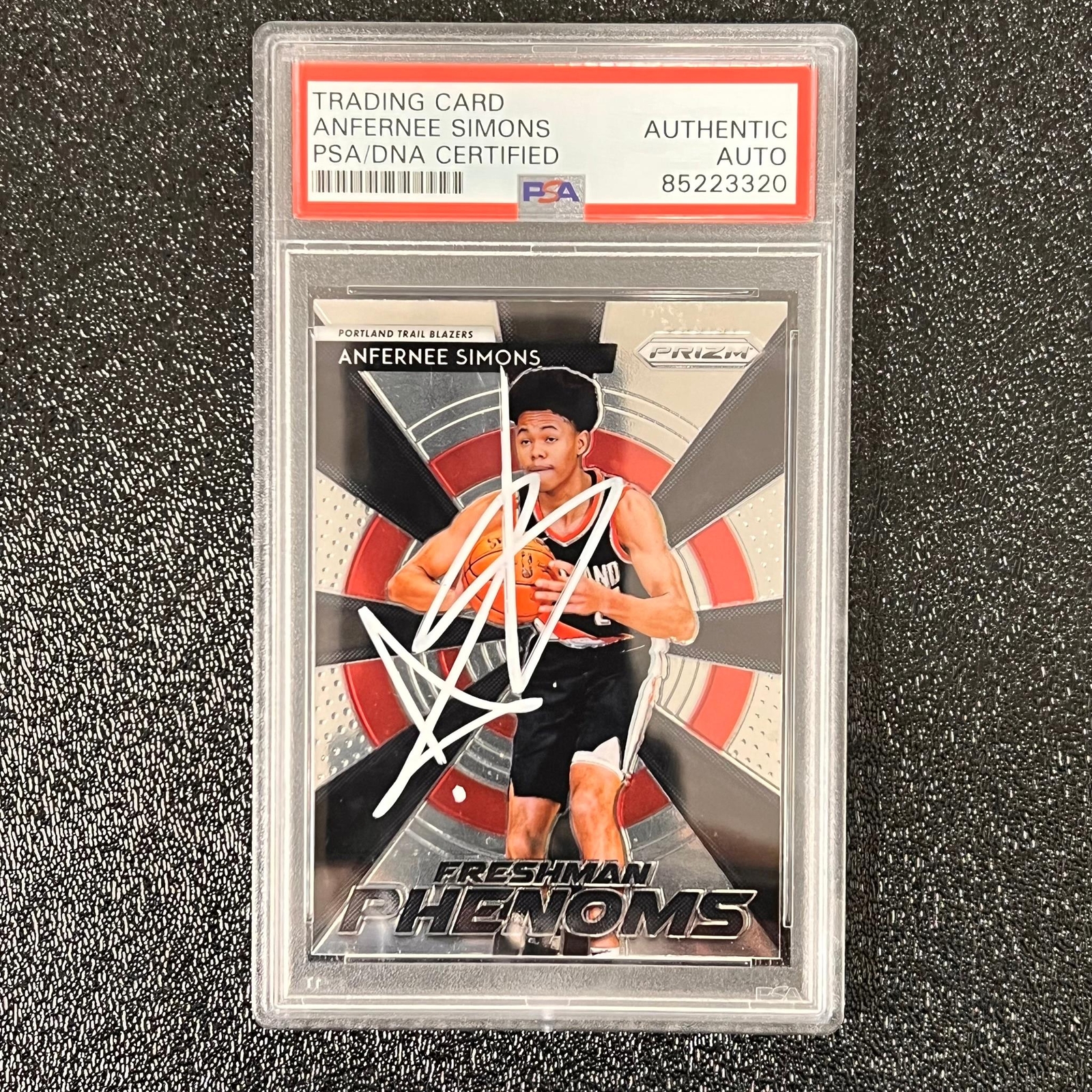 2018-19 Panini Prizm Freshman Phenoms #2 ANFERNEE SIMONS Signed Rookie Card AUTO