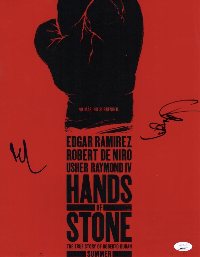 Edgar Ramirez & Usher Raymond Signed Autograph 11x14 Photo - Hands of Stone JSA
