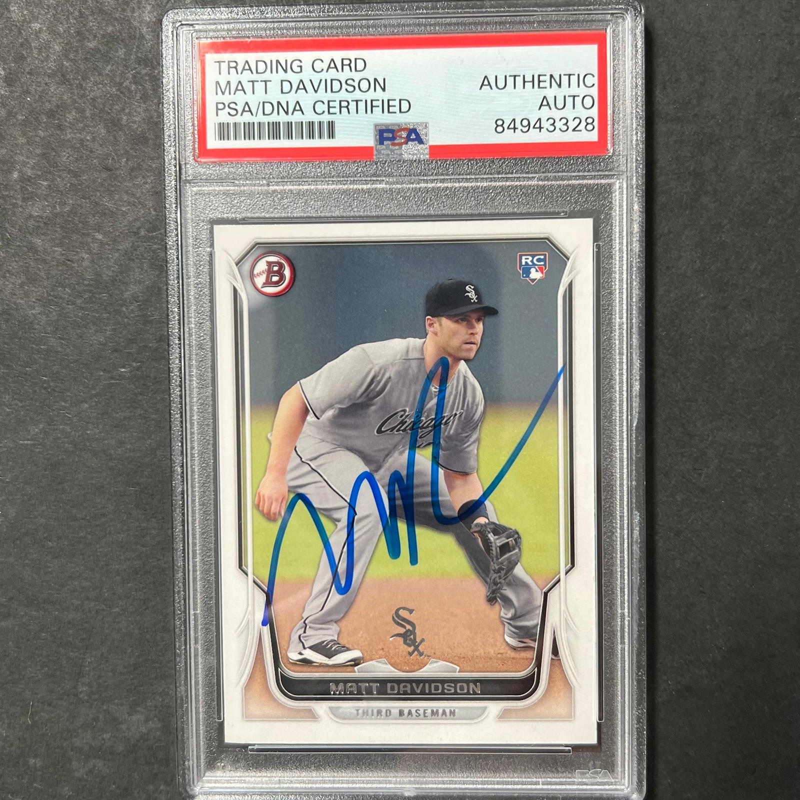 2014 Topps Bowman #130 Matt Davidson Signed Card Auto PSA Slabbed White Sox