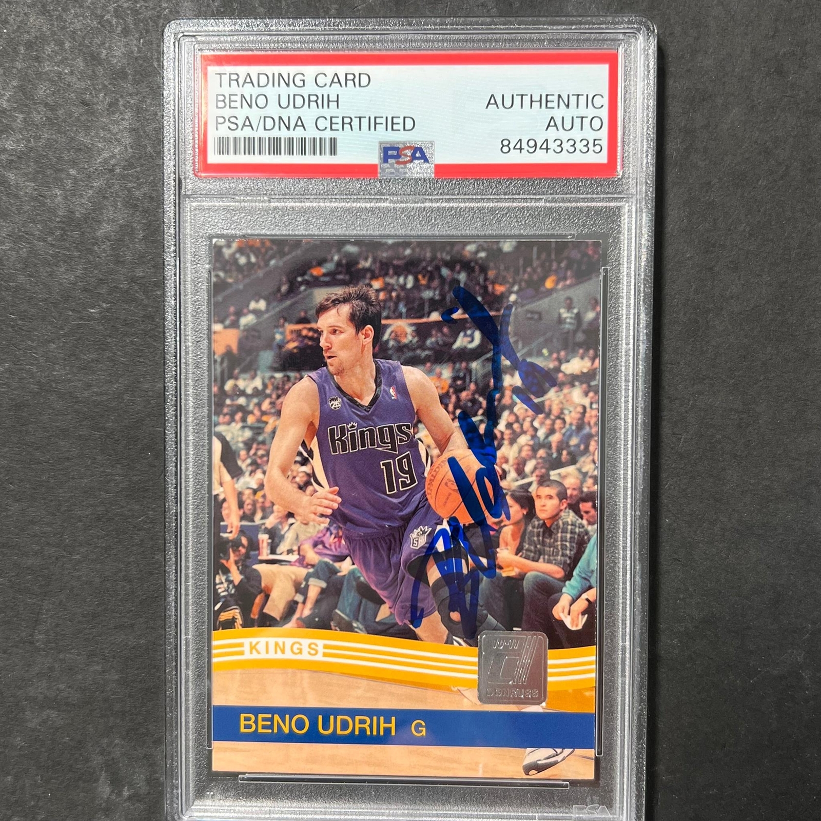 2010 Panini #226 Beno Udrih Signed Card AUTO PSA Slabbed Kings