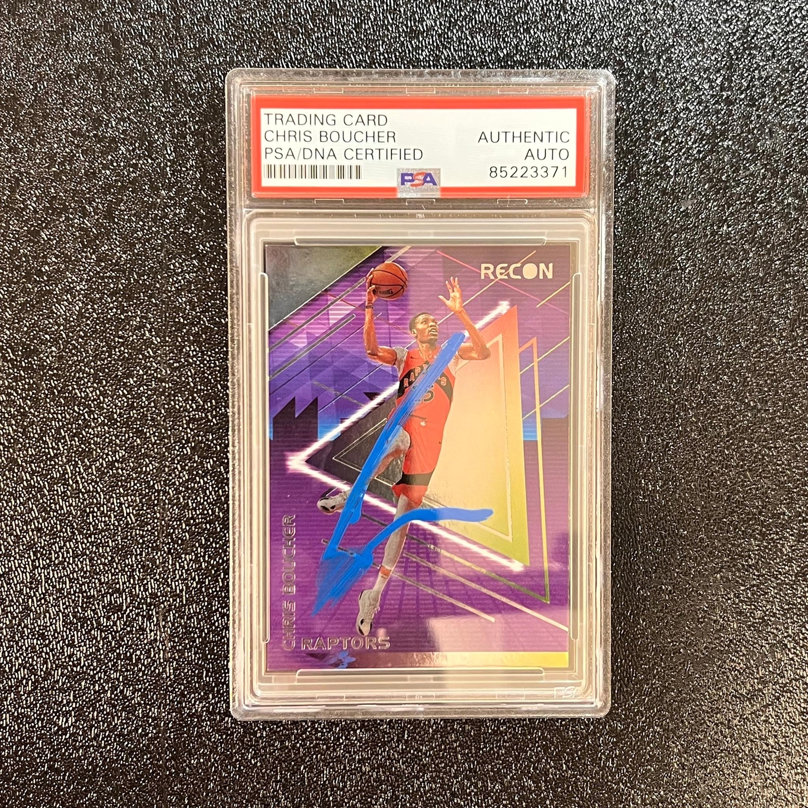 2020-21 Panini Recon #15 Chris Boucher Signed Card AUTO PSA Slabbed Raptors