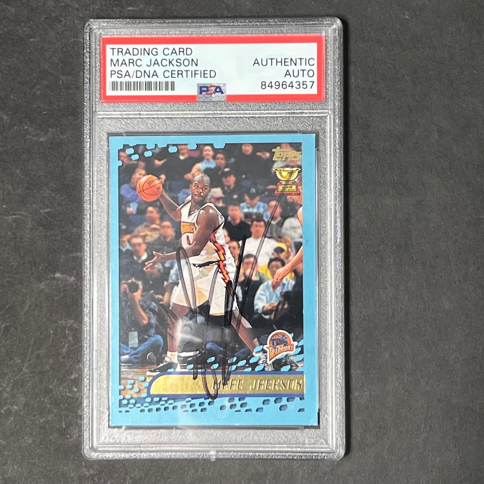 2001-02 Topps #74 Marc Jackson Signed Card PSA Slabbed Warriors