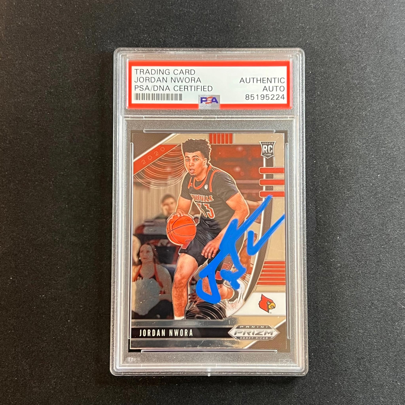 2020 Panini Draft Picks #38 Jordan Nwora Signed Card AUTO PSA/DNA Slabbed RC Car