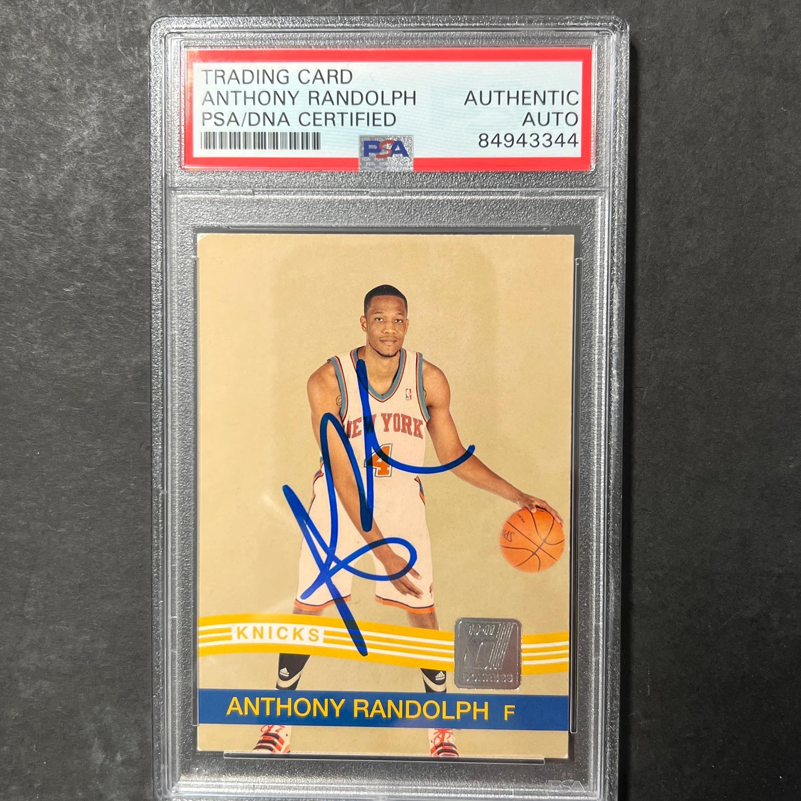 2010-11 Panini Donruss #20 Anthony Randolph Signed AUTO PSA Slabbed Knicks