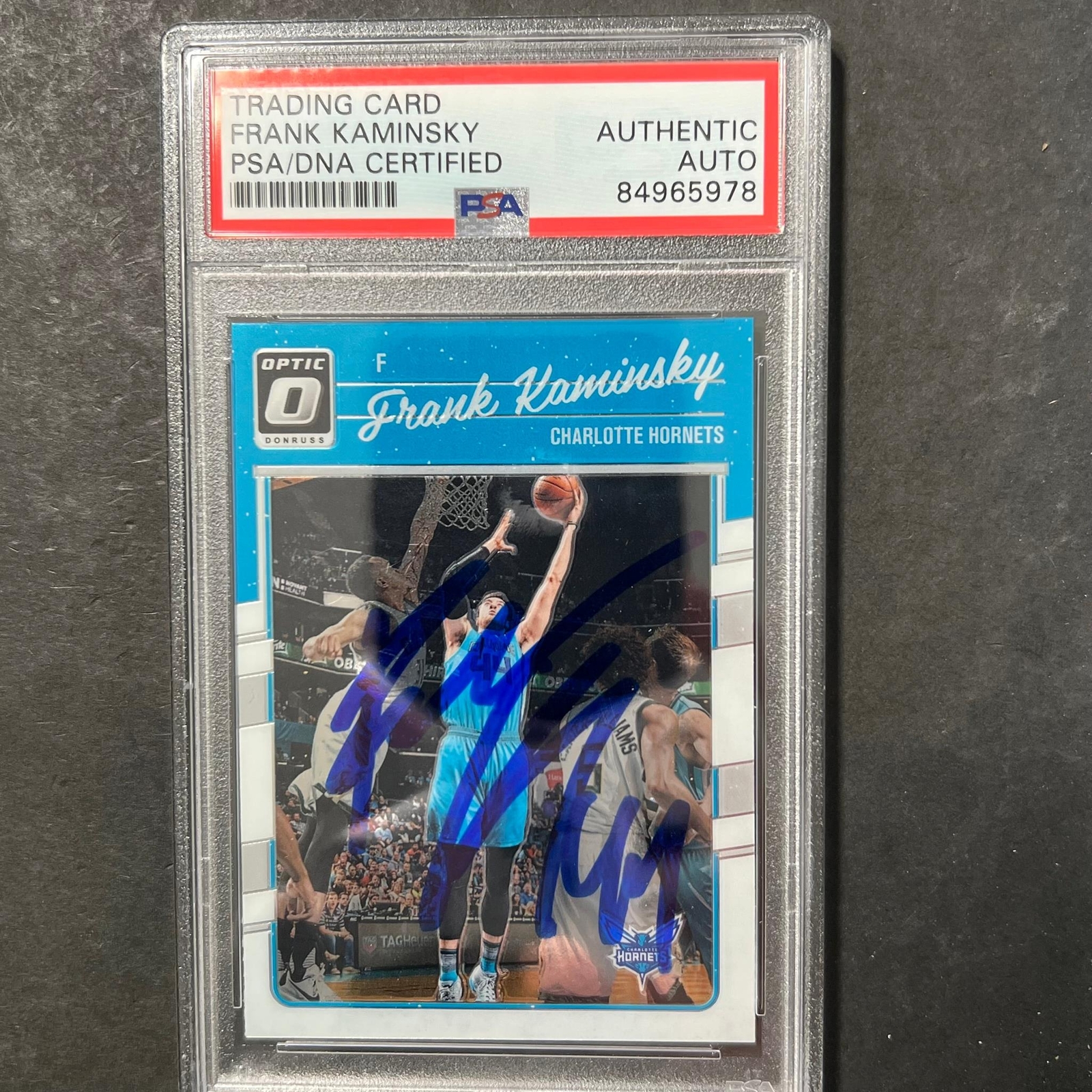 2016-17 Panini Donruss Optic #46 Frank Kaminsky Signed Card AUTO PSA Slabbed RC