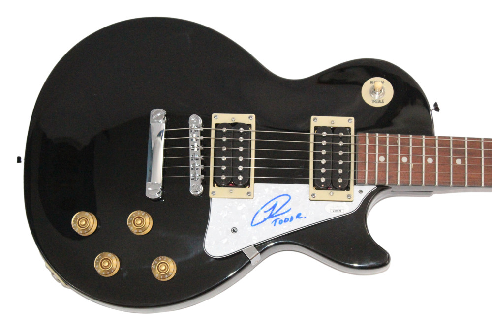 Todd Rundgren Nazz Signed Autograph Gibson Epiphone Les Paul Guitar - JSA COA